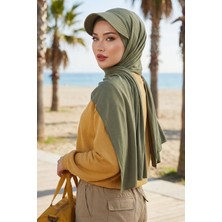 Aisha's Design Siperlikli Penye Şal,SS-1,Haki Yeşili