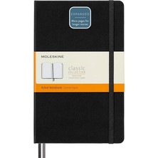 Bemy Ticaret Sert Kapak Expanded Defter Siyah (Çizgili - 13X21)