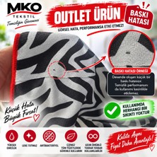 Mko Tekstil Outlet Mikrofiber Zebra Desen 40*40 cm Mutfak Bezi 3'lü Paket