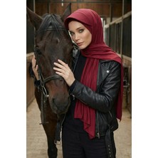 Aisha's Design Siperlikli Penye Şal,SS-1,Bordo