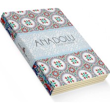 Bemy Ticaret Anadolu Motifleri Defter Seti 2, Çizgisiz, 64 Sayfa, 10.5X14CM