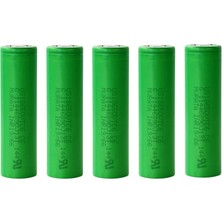 SONY Vtc6 18650 3000 mAh 3.7V Li-Ion Şarjlı Pil 5'li Yüksek Performanslı (Başlıksız Flat Top)