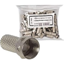 Bemy Ticaret SL-F186 S-Link SL-F186 18MMX8 Rg6 50 Li Paket Erkek Connector, Beyaz