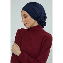 Aisha's Design Zarif Hazır Türban,Lacivert,HT-92
