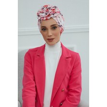 Aisha's Design Güllü Penye Desenli Bone,B-21YD