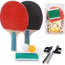 Bemy Ticaret Masa Tenisi Raketi Seti 7 Parça Tenis Topu Fileli Set 7 Parça Başlangıç Seti