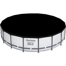 Renas Store Bestway 5,49M Pvc Havuz Örtüsü 549 cm Çapındaki Yuvarlak Yer Üstü Havuzlar Için 555 cm Çap