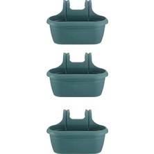 Bemy Ticaret Adet Renkli Nergiz Kolay Askı Balkon Saksısı 40 cm 6,5 Lt Antresit, Kahverengi, Yeşil (Yeşil)