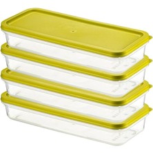 Bemy Ticaret Home 4 Adet Buzdolabı Organizeri – Pp Plastik Şeffaf ve Ayarlanabilir Saklama Kabı, Gıdaları Taze Tutan Fresh Box, Çok Amaçlı,mikrodalga ve Bulaşık Makinesi Uyumlu (Yeşil, 1200 Ml)