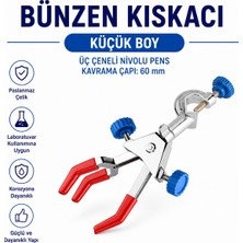 Labolist Bünzen Kıskacı - Küçük Boy - Üç Çeneli Nivolu Pens - Kavrama Çapı: 60 mm