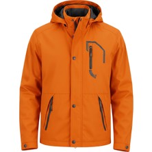 Sivaist Erkek Turuncu Softshell Kapüşonlu İç Cepli Su Ve Rüzgar Geçirmez Mevsimlik&Yazlık Mont