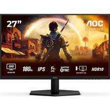 Bemy Ticaret Q27G42XE 180 Hz 0,5ms Freesync 2k HDR10 Fast IPS Gysnc Oyuncu Monitörü