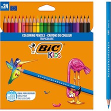 Bemy Ticaret Kids Tropicolors Kuru Boya Kalemi 24 Renk, Kıymık Oluşturmaz, Ağaç Kesilmeden Üretilmiştir, Çiğnemeye Dayanıklı