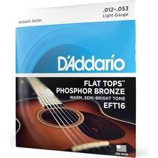 Bemy Ticaret EFT16 Akustik Gitar Tel Seti, Flat Tops, Phosphor Bronze