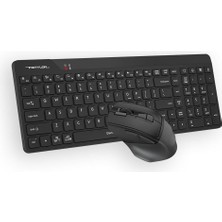 Bemy Ticaret Tech FG2400 Air2 Mini Q-Türkçe Fn-Multimedya Klavye + Optik Mouse Sessiz 2.4ghz Kablosuz Klavye Mouse Set