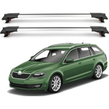 Cross Oto Aksesuarları Skoda Octavia Combi Stationwagon 2012-2019 için Ara Atkı Tavan Barı , Araca Özel , Kilitlenebilir Araç Üstü Ekipman Taşıma Barı (2 Adet)