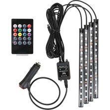 Bemy Ticaret Altı Uzaktan Kumandalı 12 LED Aydınlatma Seti, Çeşitli Renkler, 12V, 6W, Ip5 Su Geçirmez, Parlak ve Canlı Renkler, Sese Duyarlı Ambiyans Çakmaklık Girişli