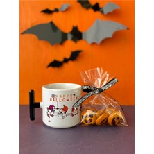 Hepsi Enteresan Çikolatalı, Happy Halloween Kedili T Kupa, Cadılar Bayramı Kedili Kupa