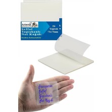 Bemy Ticaret Şeffaf Not Kağıdı 50 Yaprak 1 Paket Kare Transparan Postit 75X75MM Yarı Saydam Işaretleyici Aydınger Not