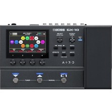 Bemy Ticaret Gx-10 Kompakt Gitar ve Bas Efekt Işlemcisi, GX-100 Ses Motoru, Renkli Dokunmatik Ekran, 32 Amp Tipleri ve 170 Boss Efektleri Çok Modlu, Ayak Pedalları ve Ifade Pedalı, Aırd Teknolojisi
