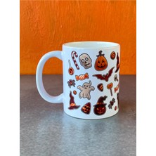 Hepsi Enteresan Karışık Desenli Halloween Kupası, Cadılar Bayramı Kupası