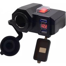Bemy Ticaret Çift Port USB Şarj/voltmetre ve Çakmak Yuvası