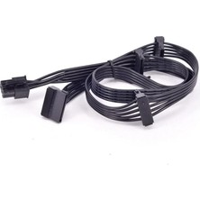 Bemy Ticaret Pin Power Supply Kablosu 6 Pin Modüler Sata Kablo 6 Pin 4x Sata Kablo 90 cm 6 Pin Sata Kablo Power Supply Kablosu