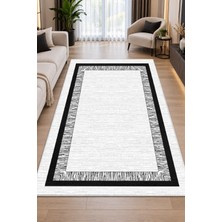 Pelura Halı Çerçeveli Modern Desen Baskılı Kaymaz Yıkanabilir Halı Yatak Odası Salon Oturma Odası Mutfak Halısı Yolluk