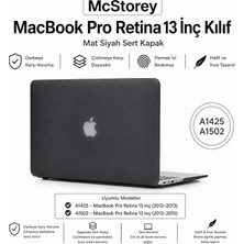 Bemy Ticaret MacBook Pro 13 Inç Kılıf A1425 A1502 Uyumlu Sert Kapak Hard Case Koruyucu Retina 13 Inç Laptop Kılıfı Çizilme ve Darbelere Dayanıklı Ince Hafif Tam Korumalı Kapak Siyah