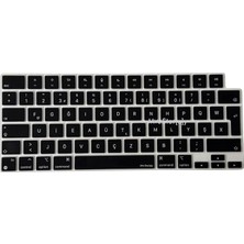 Bemy Ticaret MacBook Türkçe F Klavye Koruyucu Yeni F Düzen M1-M5 | A2681 A3113 A3240 A3449 A2941 A3241 A2442 A2779 A3426 A3434 A2485 A3429 | Silikon Keyboard Cover Touch Id Siyah