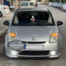 Bemy Ticaret Uyumlu C2 2004-2008 Için Batman Yarasa Ayna Kapağı Piano Black Abs Plastik