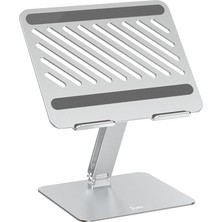 Bemy Ticaret Alüminyum Notebook Standı Yükseklik ve Eğim Ayarlı Ergonomik Metal Laptop Standı 11-17 Inch Arası Notebook Dizüstü Bilgisayar Standı, Ayarlanabilir