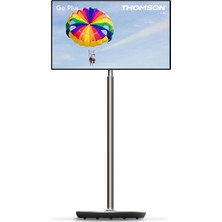 Bemy Ticaret 32 Inç 4K UHD Android Işletim Sistemli Dokunmatik Taşınabilir Akıllı Monitör, Dahili Batarya, Katlanabilir Stand, Wi-Fi 6, 32UE5M45