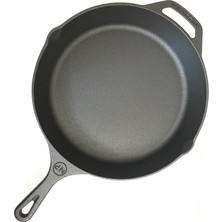 Bemy Ticaret Gerçek Demir Döküm Tava 30 cm Cast Iron Skillet PRE-SEASONED12 Inch