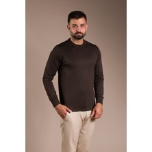 Zeki Özer Erkek Kahve Basic Triko Kazak