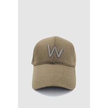 W Nakışlı Ayarlanabilir Unisex Spor, Günlük ve Outdoor Şapka / Kep Haki