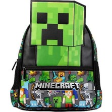 Me Team Minecraft Lisanslı 3D Creeper Desenli Anaokulu Çantası