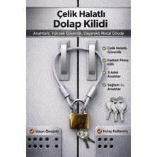 PADRİ Dolap Kilidi Spor Salonu Yurt Çelik Halat Askeri Dolap Kilidi Dolap Zincir Kilit