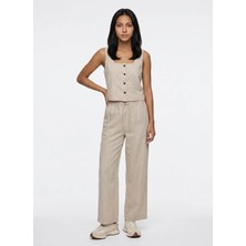 Lee Cooper Bej Kadın Yün Karışımlı Pantolon 262 Lcf 221004 Paıge 2 Bej