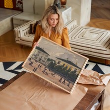 Pegziz Klasik Mimari ve Günlük Yaşam Çerçeveli Sanat Poster Duvar Dekoru