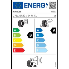 Pirelli 275/35 R22 104W Xl P Zero Pz4 Vol Ls Pncs Oto Yaz Lastiği (Üretim: 2026)