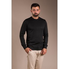 Zeki Özer Erkek Siyah Basic Triko Kazak