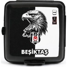 Me Team Beşiktaş Lisanslı Beslenme Kutusu - Kartal Baskılı Çatal Kaşıklı Bpa Free Saklama Kabı