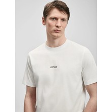 Lufian Lufıan Kırık Beyaz Erkek Slim Fit T-Shirt Marcus