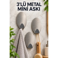Van Vleck 3'lü Yapışkanlı Mini Metal Askı – Delmeden Duvar ve Kapı Arkası Çok Amaçlı Askılık Seti