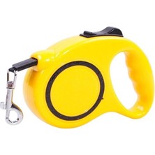 Odea Ankanorm Makaralı Otomatik Köpek Tasması (5 Metre) (Sarı)