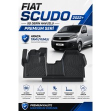 PINUKS Fiat Scudo 2024  Model Uyumlu 5d Araca Özel Oto Paspas Premium Serisi