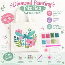 İğne İzi 5d Elmas Taş Işlemeli Bez Çanta 30X35CM, Diamond Painting Tote Bag GWDDX19477, Elmas Boyama Bez Çanta Hobi Kiti, Taşlı Omuz Çantası Seti