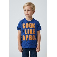 Doctor Junior Saks Erkek Çocuk Baskılı Comfort Fit Saks T-Shirt