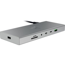 Odea Razer USB 4 Dock - Oyun ve Üretkenlik Için 14 Bağlantı Noktalı Yüksek Hızlı Dock - Çift Ekran Desteği, Cihaz Şarjı (3x Usb-C, 5x Usb-A, Hdmı, Displayport, Gigabit Ethernet) Beyaz